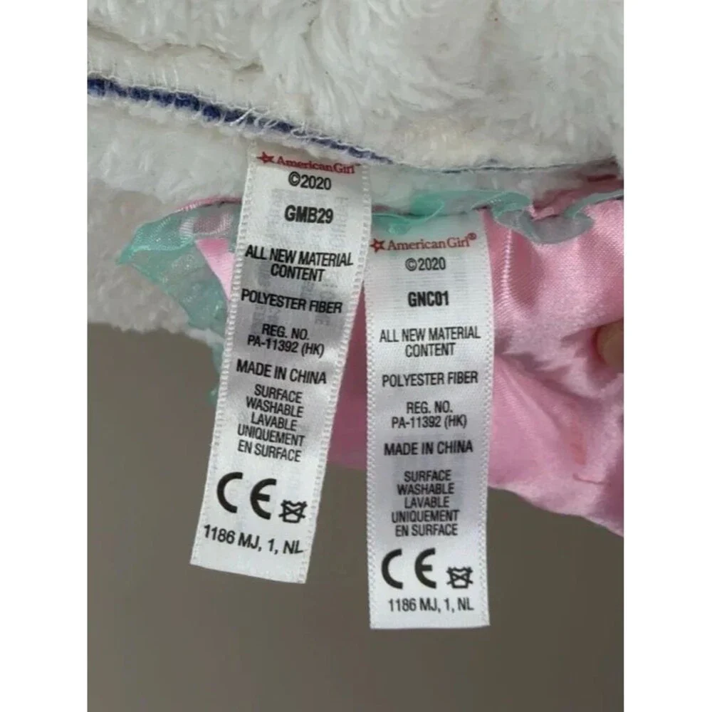 American Girl Doll Bedding Bundle - Floral Pet Bed & Pink WellieWishers Pillow